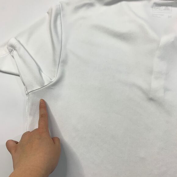 Adidas Polo Shirt Mens M Medium White Short Sleeve Quick Drying Performance Golf - Picture 10 of 15